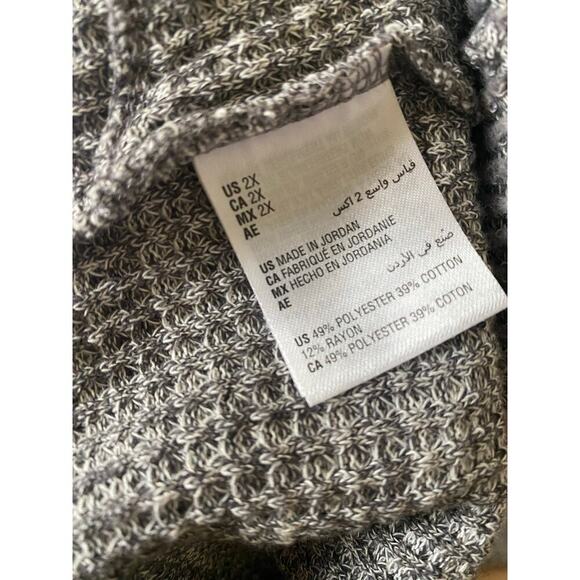 Ideology Cowl-Neck Tulip-Hem Top Deep Charcoal Athleisure Casual Women 2X - Picture 8 of 9